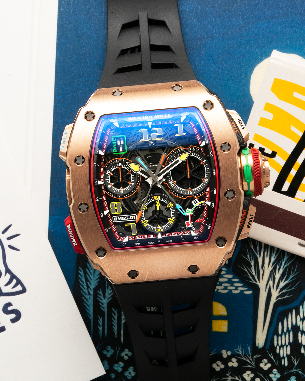 リシャール ミル RM65-01 クロノグラフ ローズゴールド ウォッチ